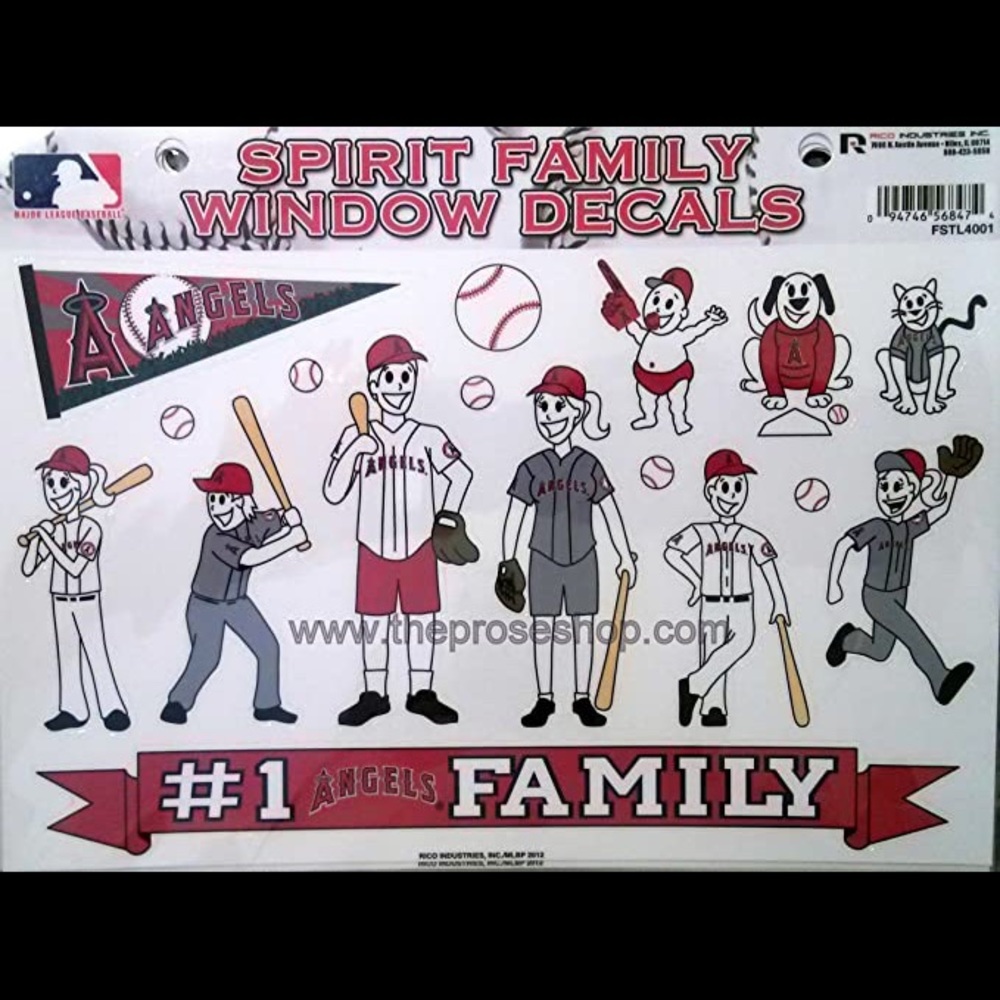 Anaheim Angels Baseball MLB Spirit family sports window decals baseball ⚾️ ⚾️⚾️